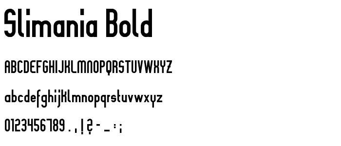 Slimania Bold font